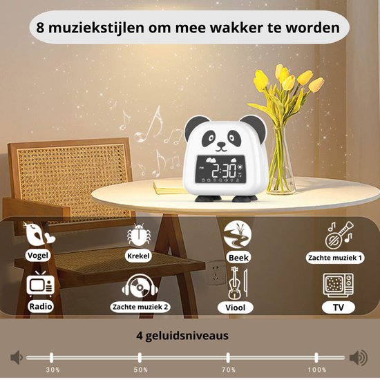 Enzoda Slaaptrainer - Kinderwekker - Slaapwekker - Kinderwekker Slaaptrainer - Panda van Enzoda — afbeelding 5