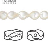 Swarovski Elements, 20 stuks Swarovski curve parels, 9x8mm, cream, 5826