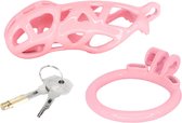 The Feminizer - Chastity cage - Penis kooi - Kuisheidsgordel - Pink/XLarge