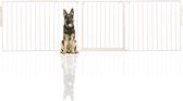 Assortiment de barrières flexibles Multi -panneaux pour animaux de compagnie Bettacare Premium , Wit , jusqu'à 262 cm de large (32 Chiens et chiots, barrière pour chiots adaptée à une utilisation intérieure et extérieure