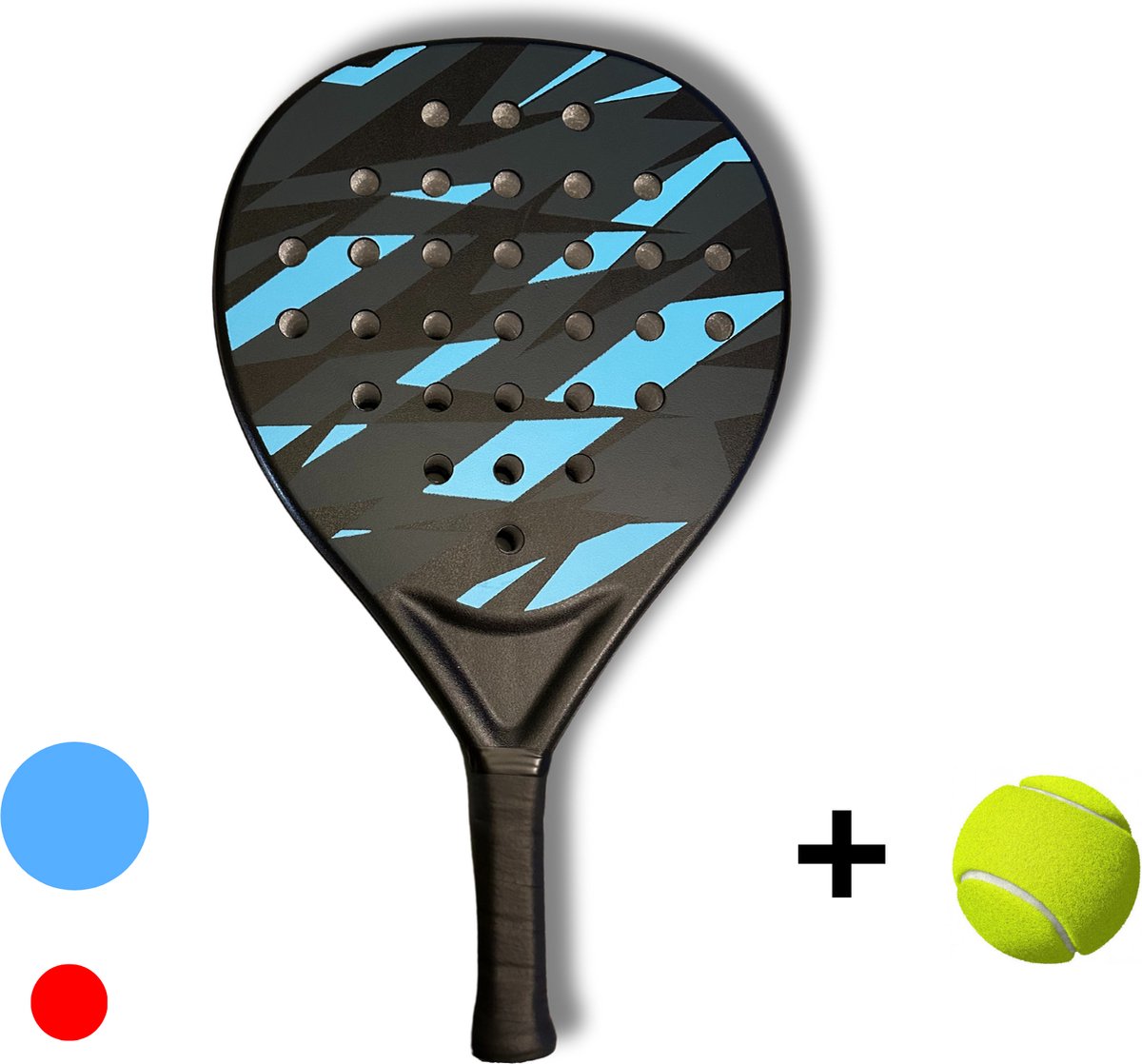 Padel Racket blauw - Padel - Padelrackets - Racket - Paddle - Carbon - Inclusief Padelzak + Bal