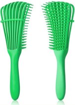 Trendy Haarborstel - Detangling - Detangler Brush - Curly hair brush - Dames Haarborstel - Antiklit borstel groen