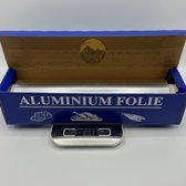 KURTT - Feuille d'Aluminium en Rouleau 30 cm x 125 m, 14 mic + Carton / 1,6 kg / photo sur balance