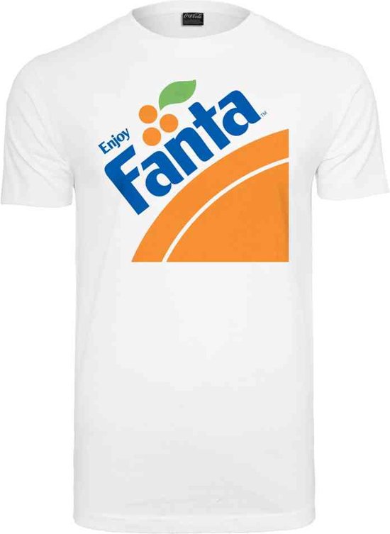 Merchcode - Fanta Logo Heren T-shirt - 4XL - Wit