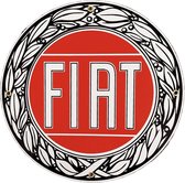 Fiat Logo Emaille Bord Ø 30 cm