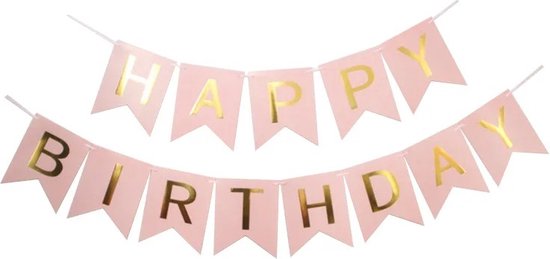 Q2P - Slingers - 75 Jaar - Verjaardag - Versiering - Decoratie - Feestversiering - Vlaggenlijn - Goud - Zwart