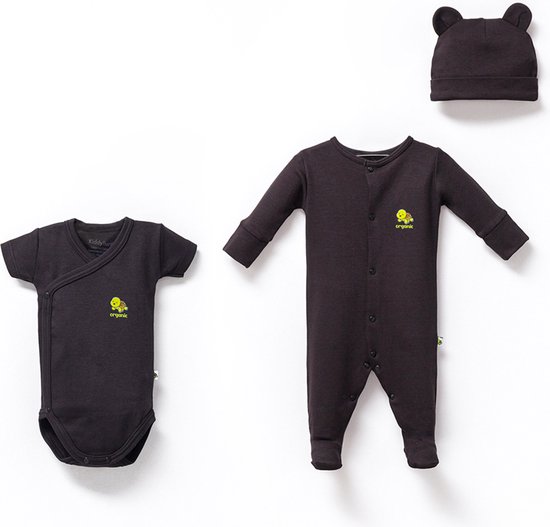 KiddyTurtles - Baby Essentials - Newborn Set - 100% organisch katoen - Romper - Bodysuit - Muts