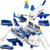 Ilso speelgoed politie vliegtuig - 3 politievoertuigen - helicopter