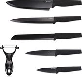 6-piece knife set with peeler