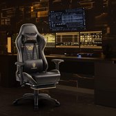 Bol.com Gaming stoel - bureaustoel met hoge belastbaarheid - PU lederen gamerstoel met 4D armleuningen en voetensteun - ergonomi... aanbieding