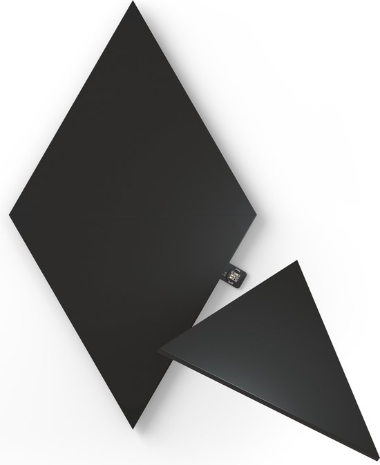 Nanoleaf Shapes Ultra Black Triangles Pack d'Extension, 3 Panneaux Lumineux LED Additionnels - Appliques Murales Intérieur Modulaires Connectées LED RGBW Wi-Fi, Compatible Siri, Google, Alexa, pour Salon Chambre Gaming