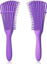 Haarborstel "Detangling" paars - Detangler Brush - Curly hair brush - Dames haarborstel - Antiklit borstel paars