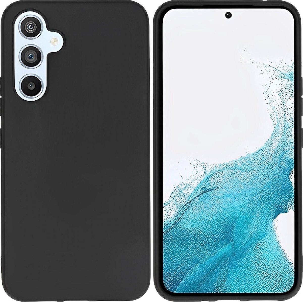 Flexibele achterkant Silicone hoesje zwart Geschikt voor: Samsung Galaxy A34