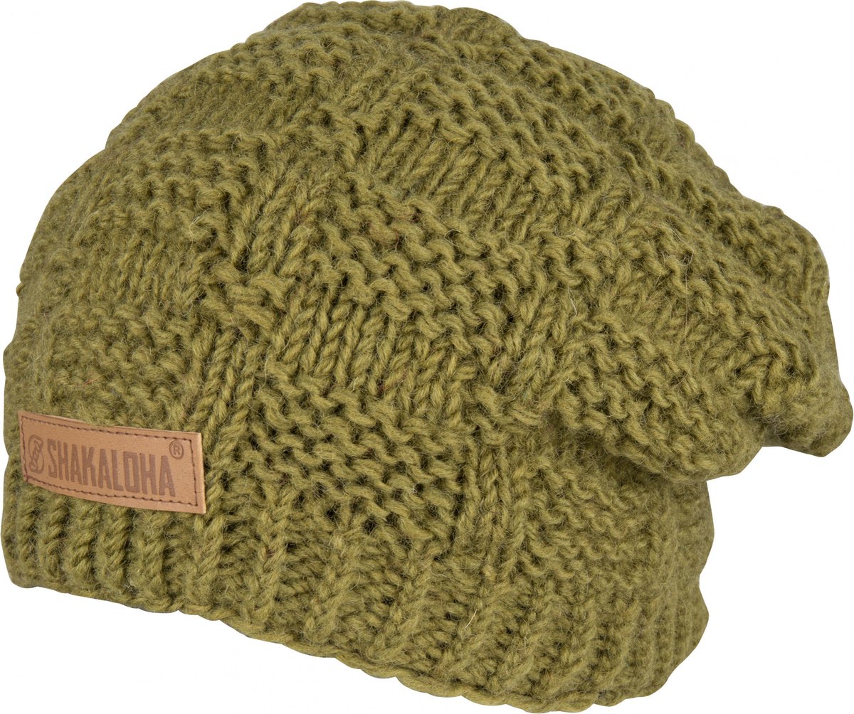 Shakaloha Gebreide Wollen Muts Heren & Dames Beanie Hat van schapenwol met polyester fleece voering - Baila Beanie Cerise Unisex - One Size Wintermuts