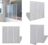vidaXL Badscherm 3 panelen vouwbaar 117 x 120 cm - Douchecabine - Douchecabines - Badscherm - Badschermen