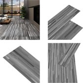 vidaXL Vloerplanken zelfklevend 2-51 m² 2 mm PVC gestreept grijs - Vloerplank - Vloerplanken - Plank - Vloertegel