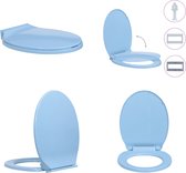 vidaXL Toiletbril soft-close ovaal blauw - Toiletbril - Toiletbrillen - Wc-bril - Wc-brillen