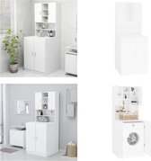 vidaXL Armoire de machine à laver blanche - Armoire de machine à laver - Armoires de machine à laver - Meubles de salle de bain - Meubles de salle de bain