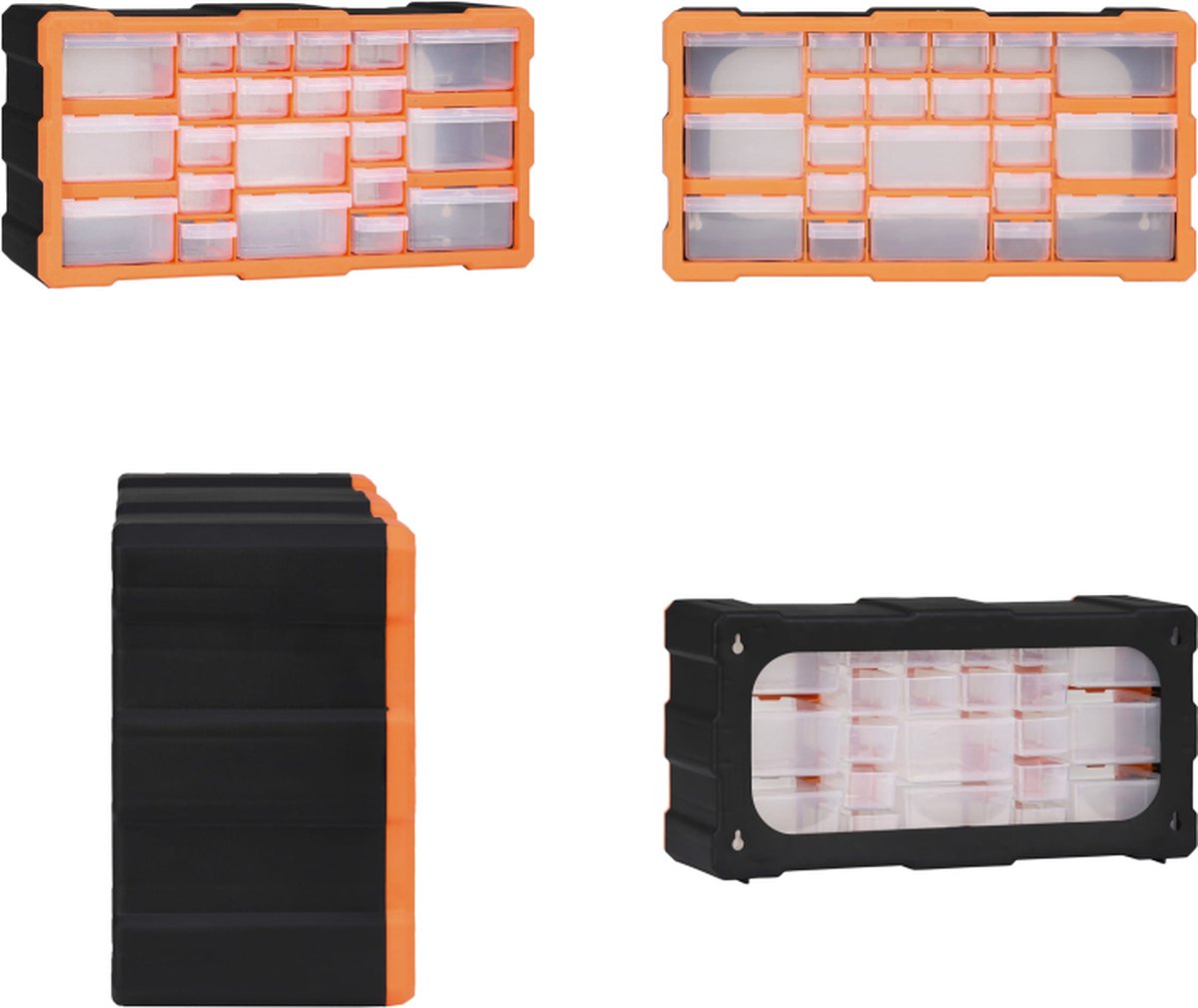 VidaXL Organiser met 22 lades 49x16x25-5 cm Organiser Organisers Lade Organiser Lade Organisers