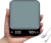 Koffieweegschaal met Timer en LCD-display - Nauwkeurige Koffiemeting tot 0,1 gram - Inclusief Batterijen - Koffiebonen Weegschaal voor Barista's
