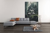 Canvas Schilderij - Standbeeld - Boeddha - Wanddecoratie - 60x40x2 cm