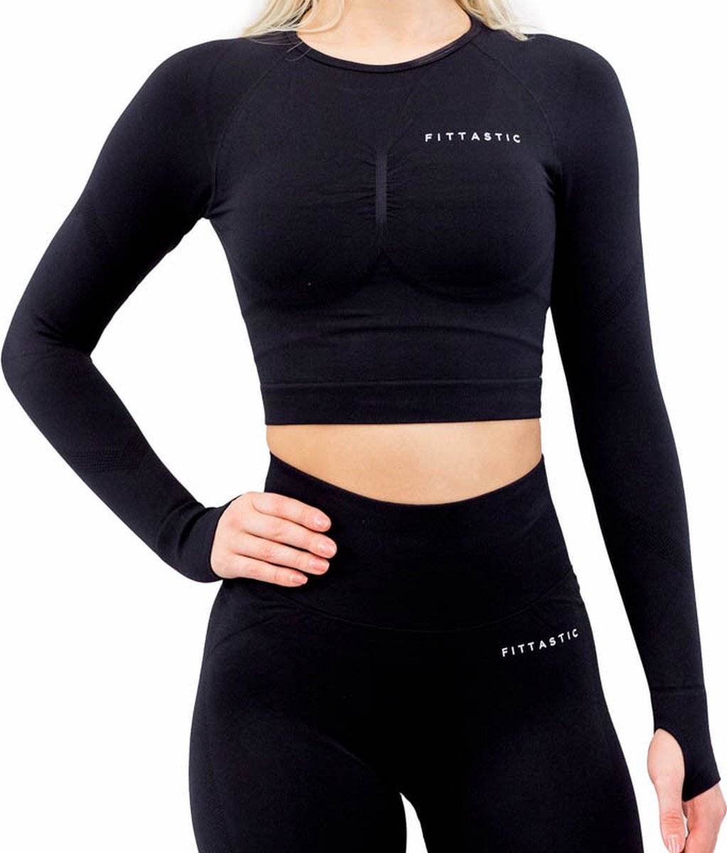 Fittastic Sportswear Longsleeve Pepper Black (Beschikbaar in verschillende maten)