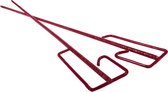 Kortpack - Bevestigingspaal voor Afzetlint - 130cm lang - Rood Gelakt Staal - 1 stuk - Afzetlintpaal - Voor Buitengebruik - (027.0020)