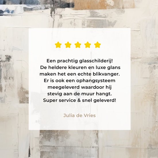 MuchoWow® Peinture sur verre 90x60 cm - Peinture sur verre acrylique - Aquarelle - Abstrait - Art - Photo sur verre - Décoration murale salon - Décoration murale chambre - Peintures