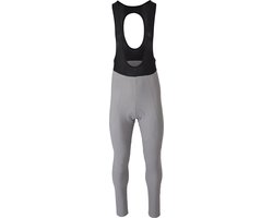 AGU Prime - Bibtight - Fietsbroek met zeem - Heren - Winter - Winddicht - Reflecterend - Inverno DWR - Grijs - XXL