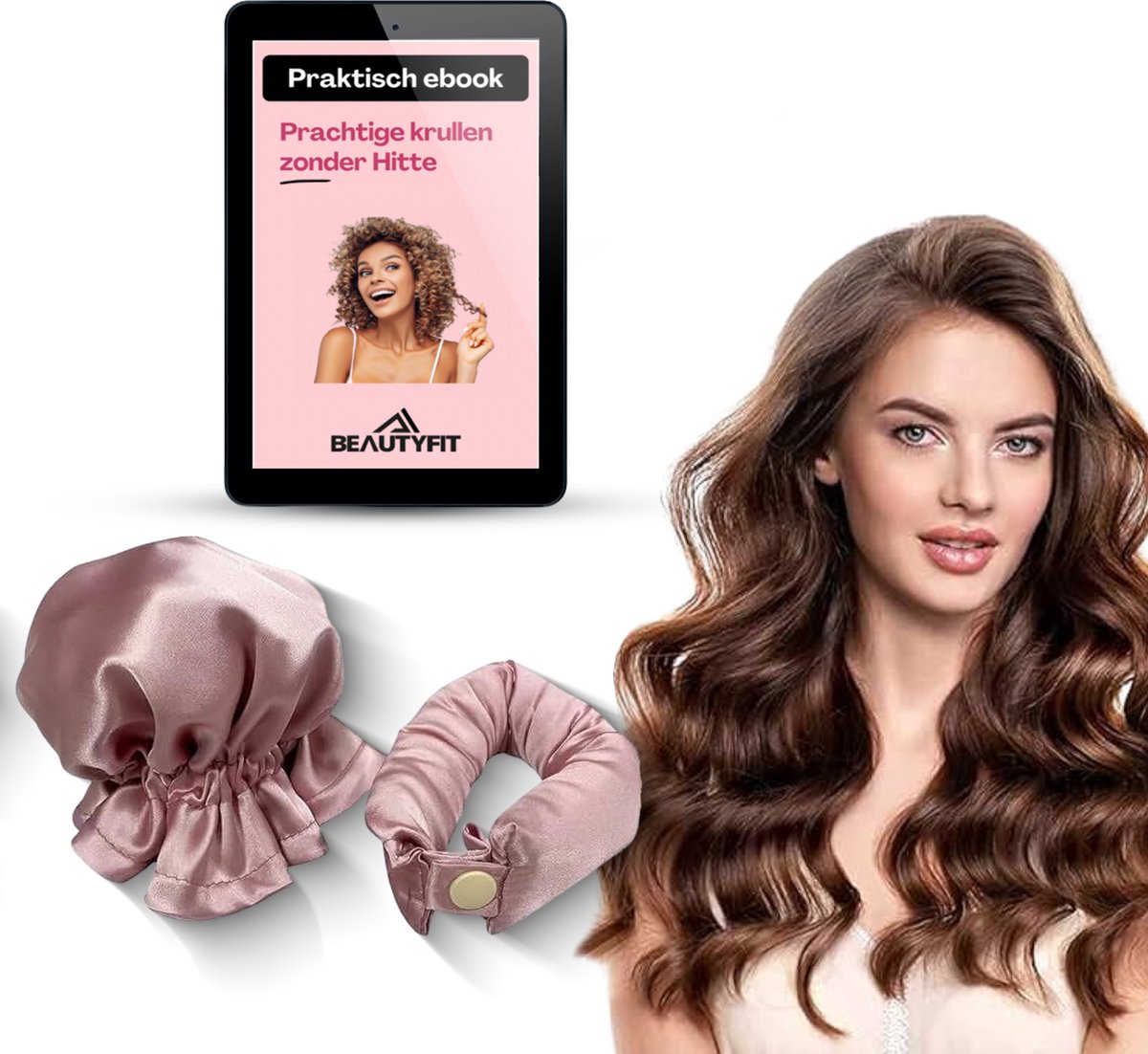 BeautyFit® - Heatless Curls - Curling Ribbon - Voor Slapen- krulset - krulspelden - haarrollers - Bekend van Tiktok - Satijn - BeautyFit