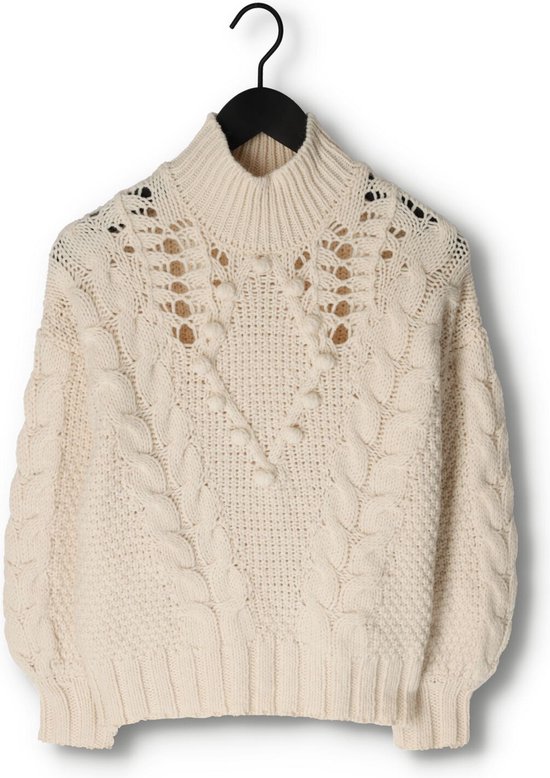 Object Alison Knit L/s Pullover Truien & vesten Dames - Sweater - Hoodie - Vest- Beige - Maat XL