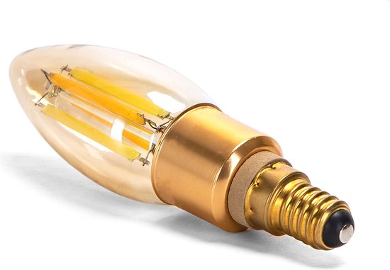 Aigostar - LED Lamp - Bluetooth Mesh - E14 Fitting - 4.5 Watt - C35 - Filament - Incl. afstandsbediening - Set van 2