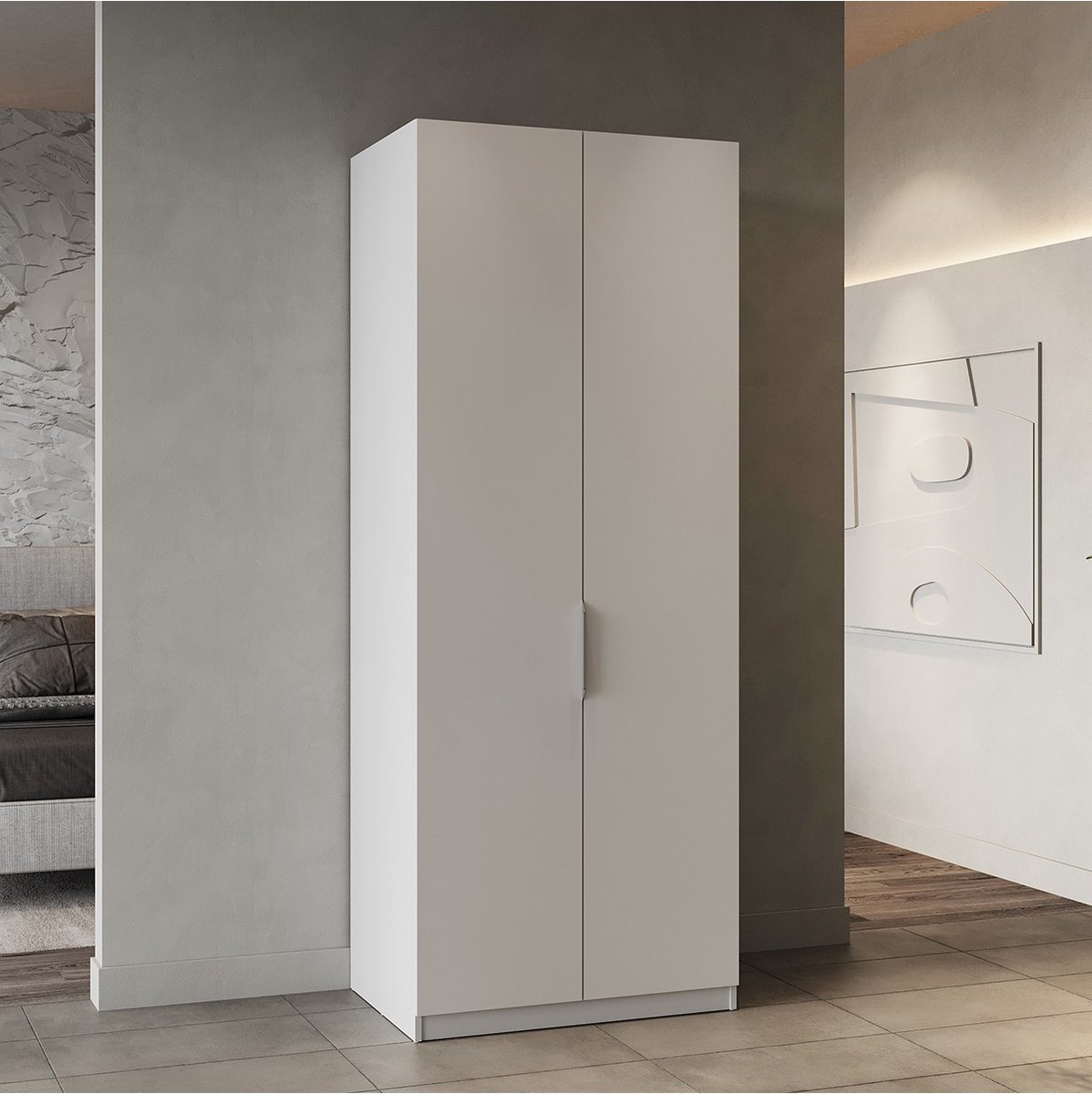 Garderobekast Spectre 80cm - mat wit