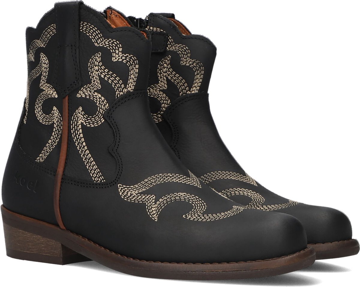 Koel4kids 10m012 Cowboylaarzen - Western Laarzen - Meisjes - Zwart - Maat 29