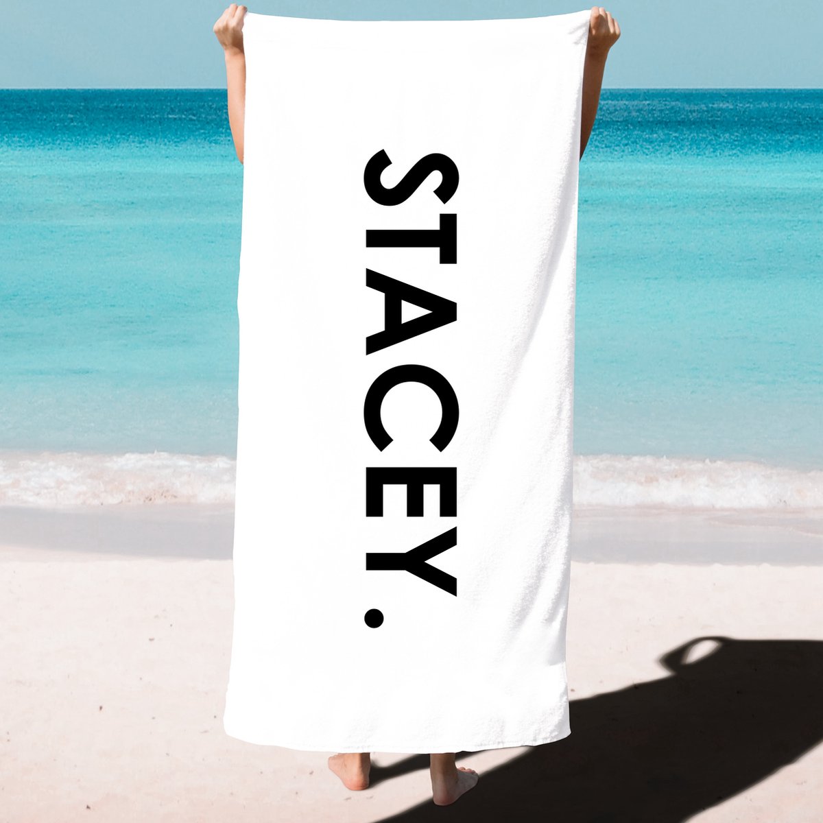 Strandlaken - Badhanddoek met print - Strandhandoek met naam