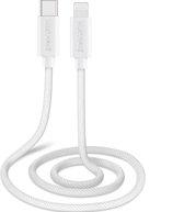 Musthavz Braided USB-C naar Lightning Kabel 0.5 Meter - Wit/White