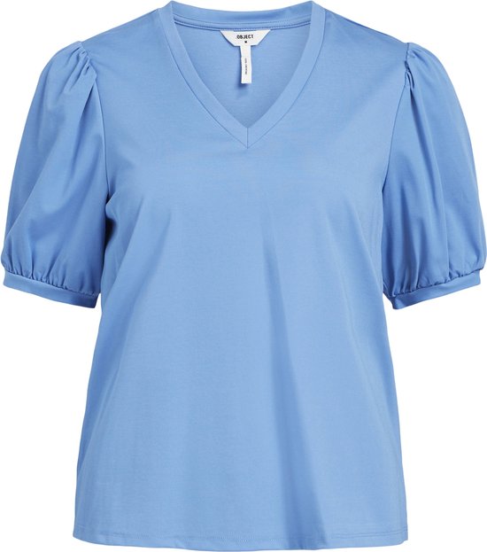 Object Objcaroline S/s Top Tops & T-shirts Dames - Shirt - Lichtblauw - Maat XS