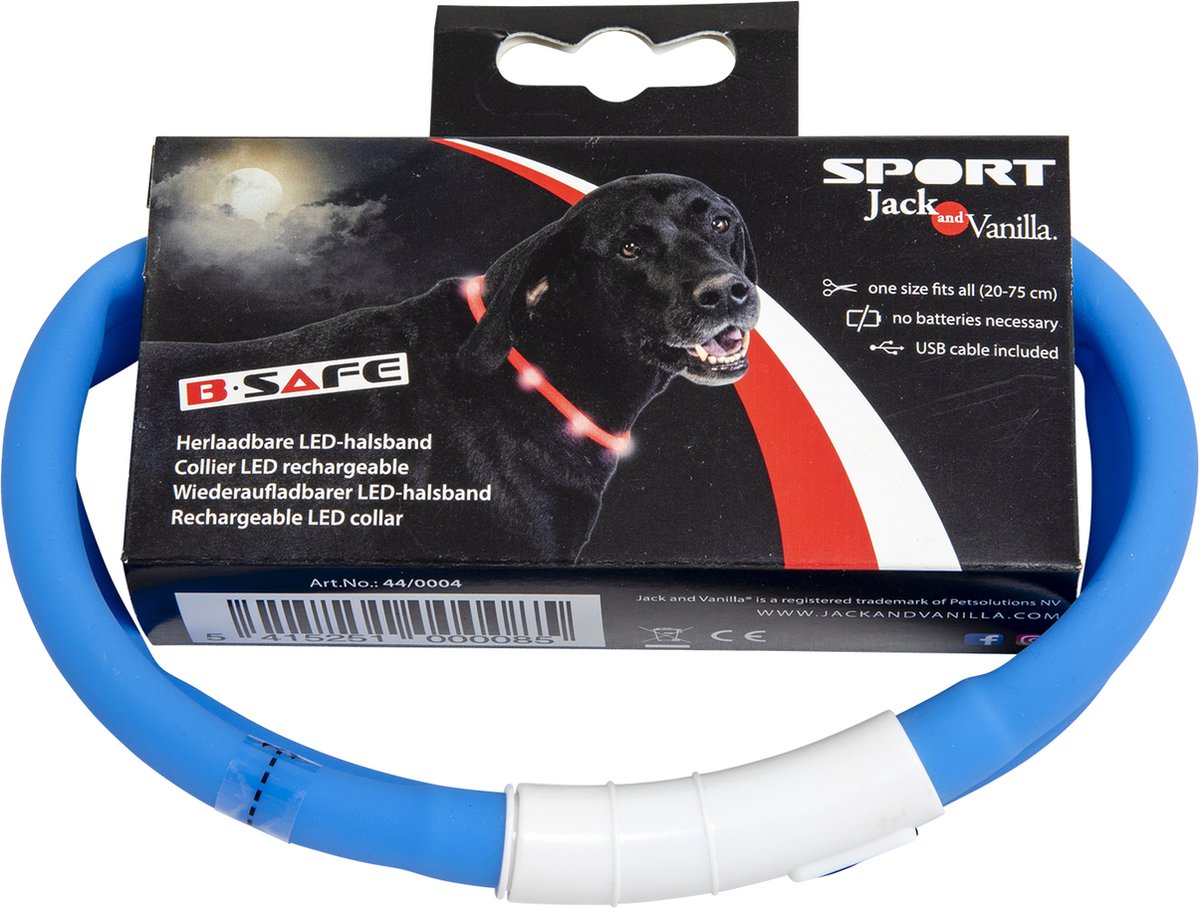 Jack And Vanilla - Halsbanden - Led Halsband - Blauw - 20-75cm 44/0004 - 178152