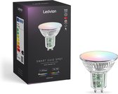 Ledvion Set van 2 Smart RGB+CCT GU10 LED Spot, Wifi-verlichting, Wifi-licht, dimbaar, 5W, 345 Lumen, compatibel met o.a. Alexa en Google Home