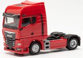Schaalmodel vrachtwagen MAN TGX GX (spiegel camera), rood schaal 1:87 lengte 6,5cm