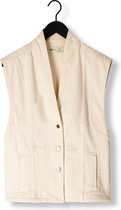 Another Label Unni Denim Vest Blazers Femme - Blanc cassé - Taille M