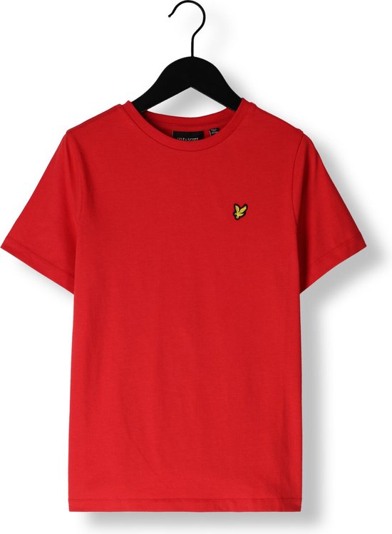 Lyle & Scott Plain T-shirt B Polo's & T-shirts Jongens - Polo shirt - Rood - Maat 110/116