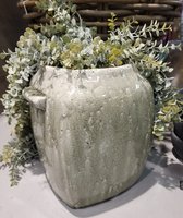 Brynxz - Pot - Pot de Fleurs - Vase - De Luxe - Vert Olive - Grand - 23x23cm