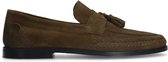 Sacha - Heren - Khaki suède loafers met kwastjes - Maat 40