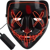 LED Verlicht Masker - Vendetta Masker - Purge Feest Masker - Halloween Masker - LED Verlichting