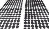 99x Zelfklevende Klittenband Stickers - Zwart - 10 mm - Klitten Band Stickers - Geschikt voor Textiel - Voor Knutselen - Dubbelzijdige Stickers - Dubbelzijdige klittenband
