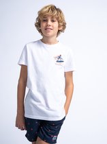 Petrol Industries - Jongens Backprint T-shirt Aquaflow - Wit - Maat 164