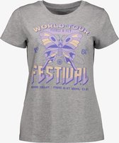 TwoDay dames T-shirt grijs met vlinderopdruk - Maat L