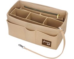 Duurzaam&Mi - Tas Organizer - Maat L - Beige- 34x17x18 -Duurzaam - handig - cadeau - Bag in Bag - Organizer voor dameshandtas - multifunctionele cosmetica-organizer - ook geschikt als luiertas - Oplossing voor rommel- geschikt voor LV Neverfull GM