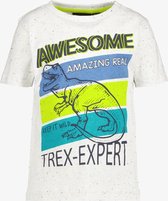 Unsigned jongens T-shirt met tyrannosaurus - Wit - Maat 92